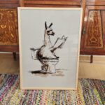 Funny Llama Bathroom Art Print