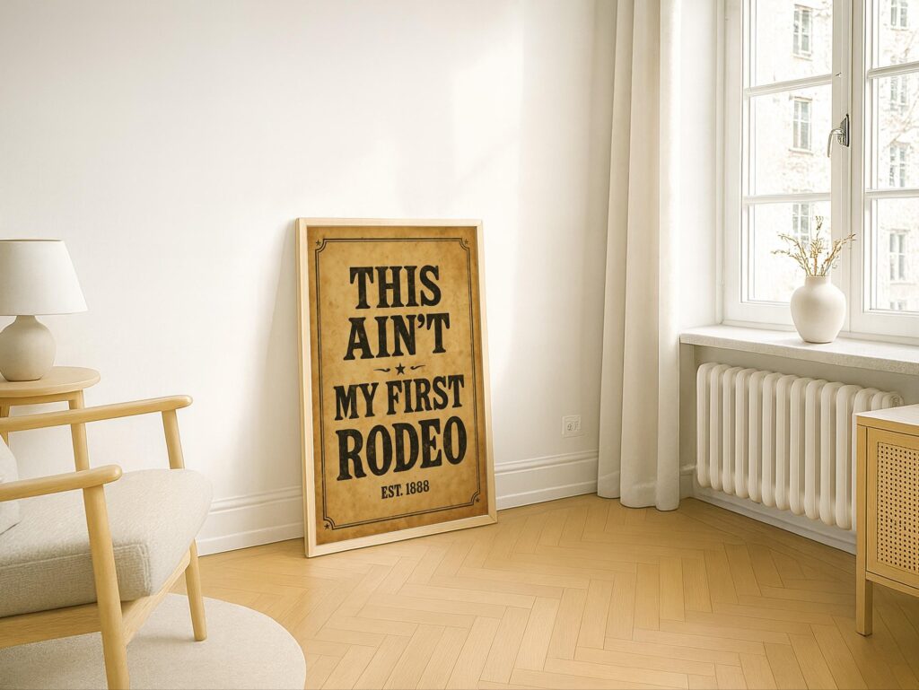Funny Western Sign Print