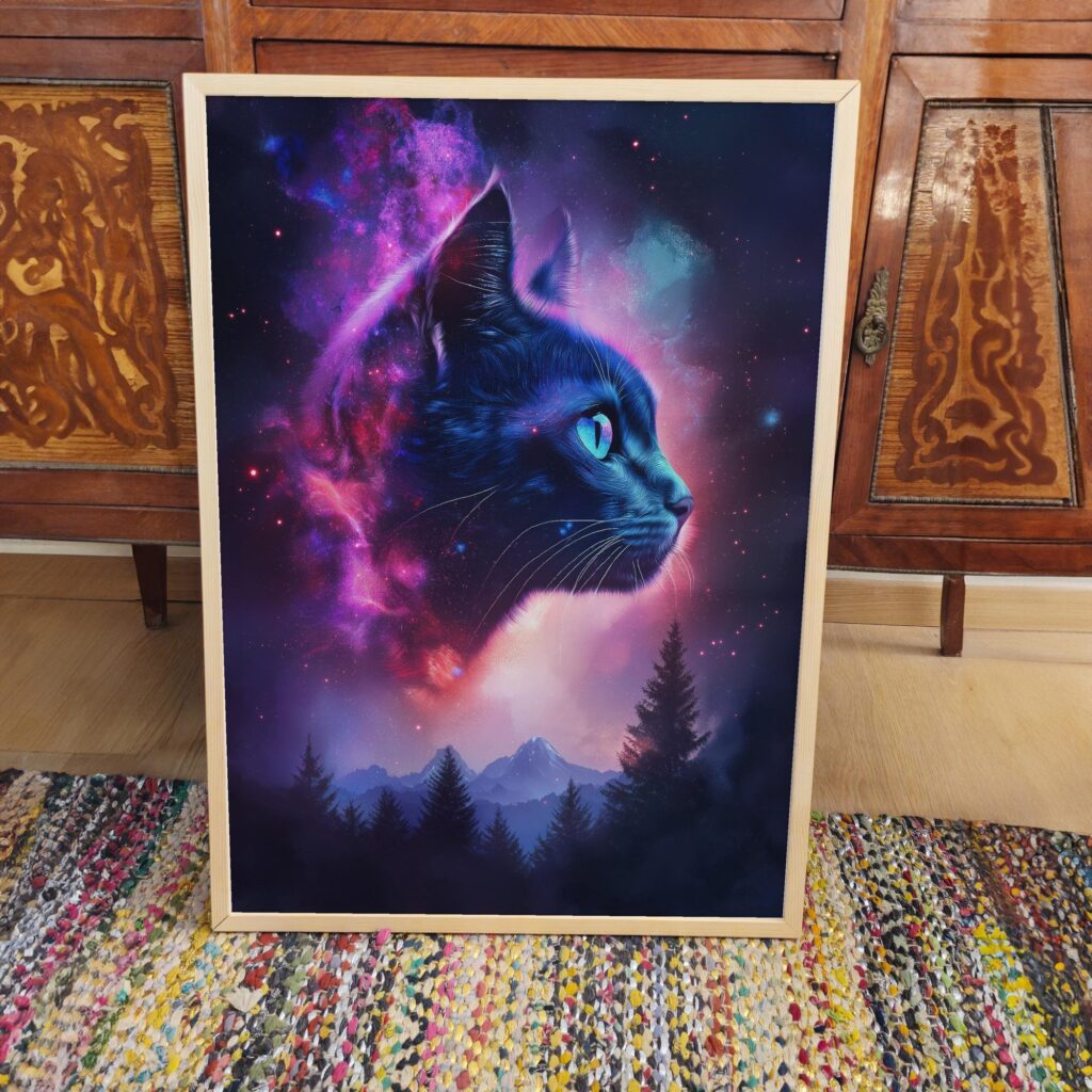 Galaxy Cat Art Print