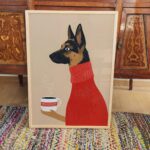 German Shepherd Coffee Art Print