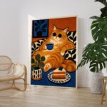 Ginger Cat Coffee Print