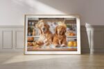 Golden Retriever Chefs Kitchen Print