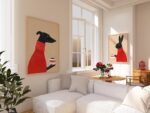 Greyhound and Rabbit Coffee Art Prints Set of 2