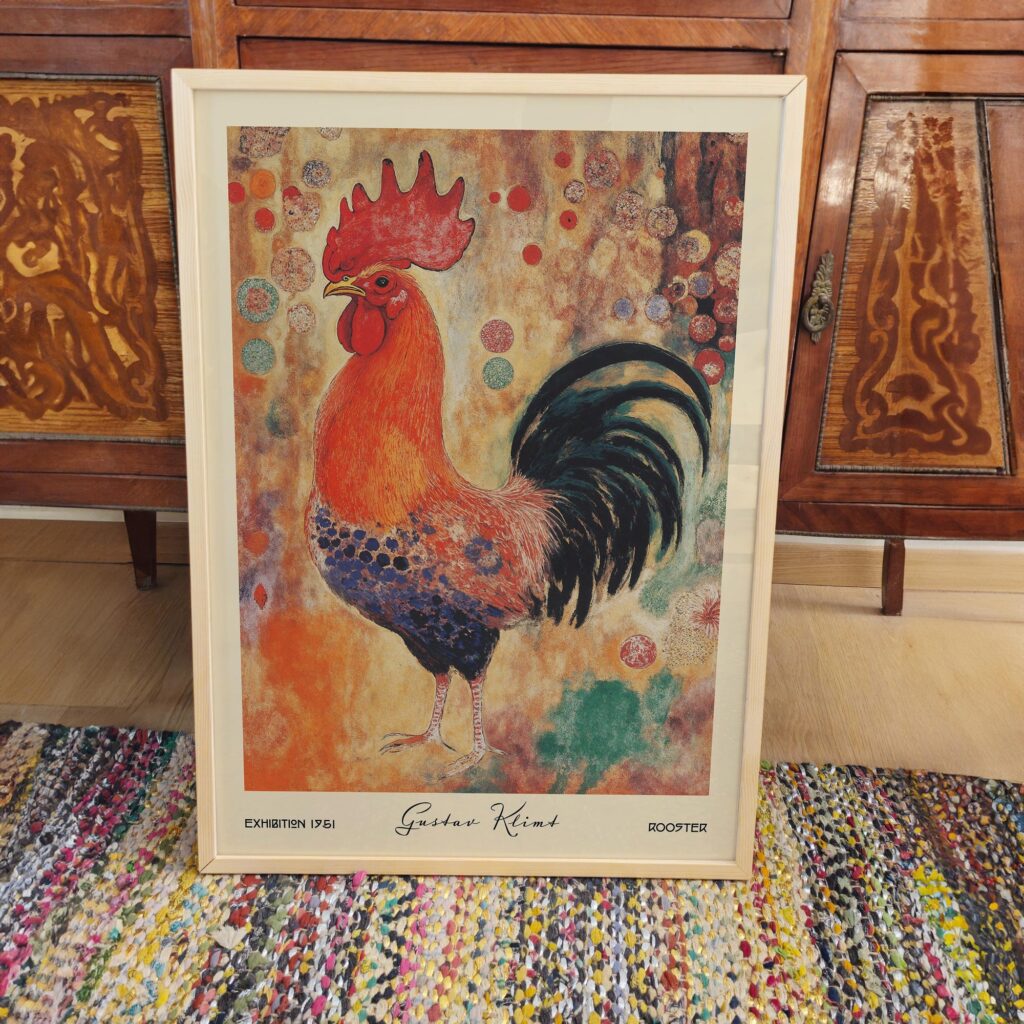 Gustav Klimt Rooster Art Print