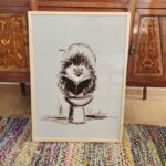 Hedgehog Bathroom Art Print