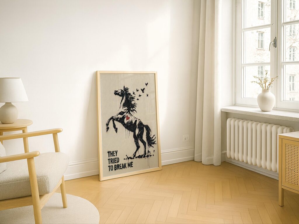 Horse with Birds Wall Art
