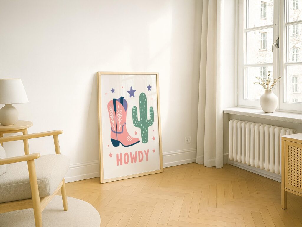 Howdy Cowgirl Boot Print