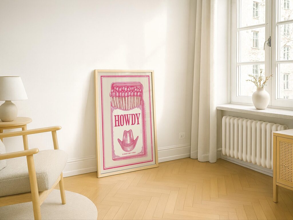 Howdy Matchbox Western Print
