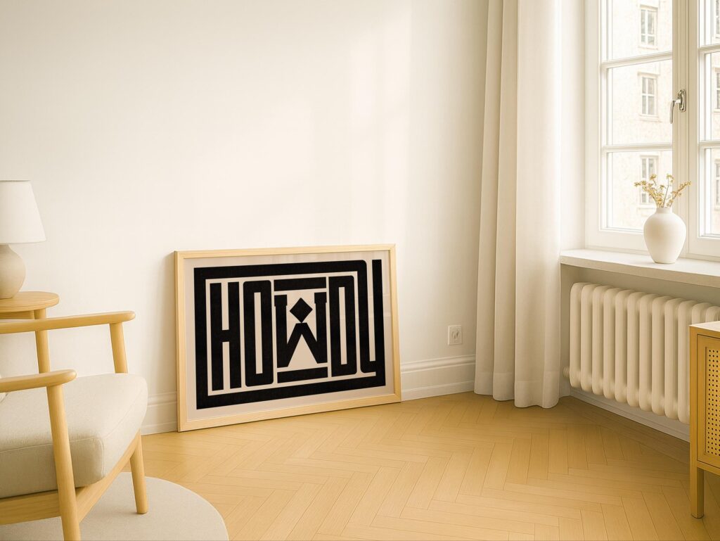 Howdy Black Diamonds Print