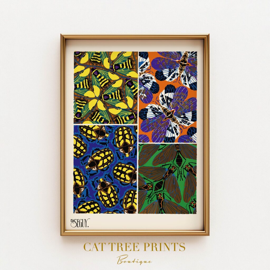 Insect Bees Butterfly Art Print