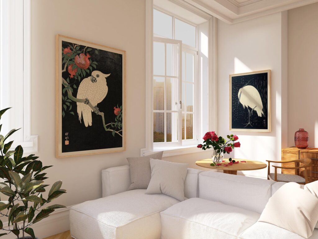 Japanese Bird Art Print Set