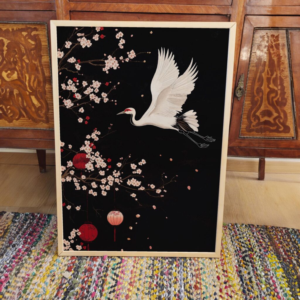 Japanese Crane Art Print