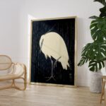 Japanese Egret Print Ohara Koson Bird Art Japandi Decor