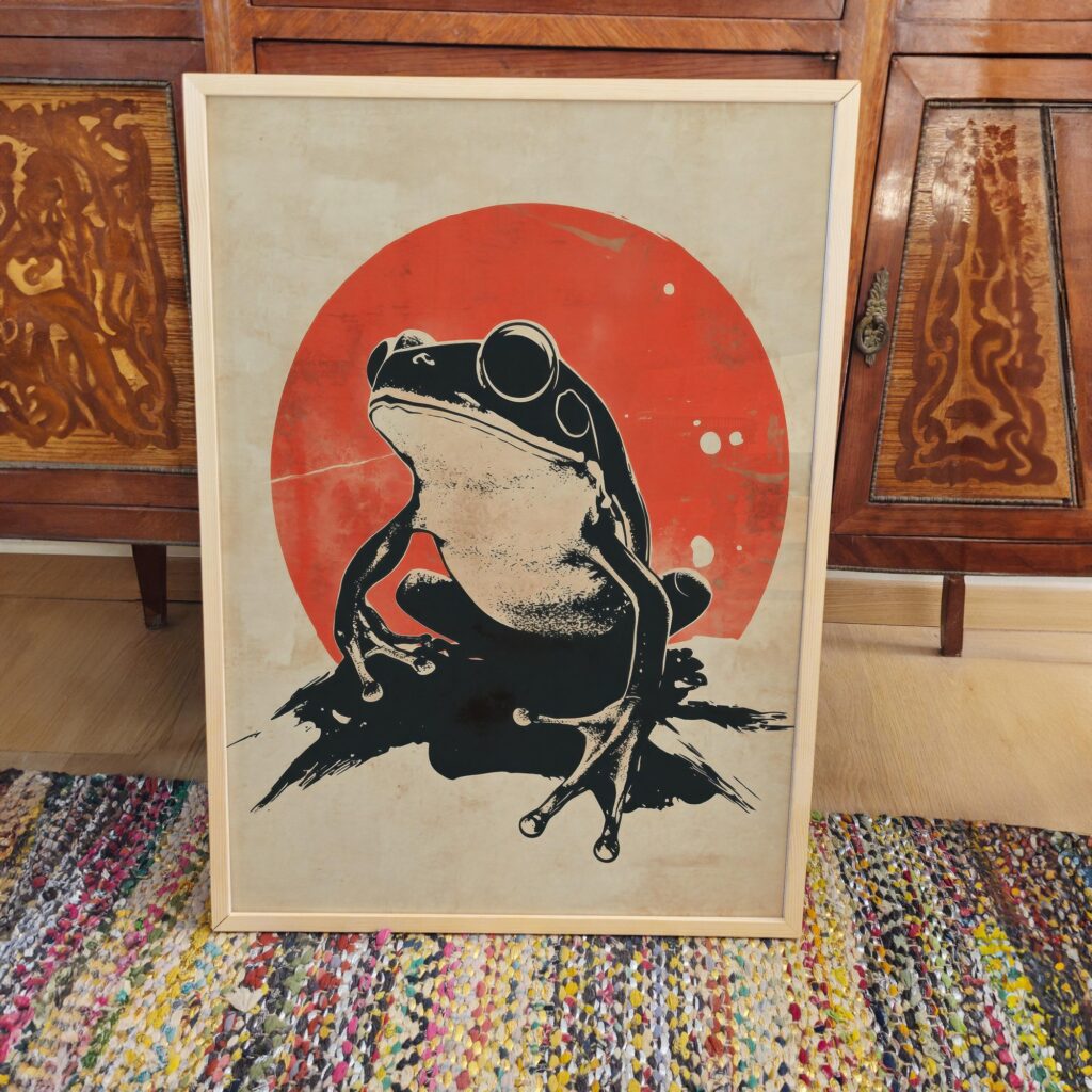 Japanese Frog Art Print