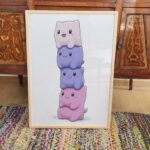 Kawaii Cat Stack Poster