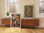 Koi & Seahorse Print Set