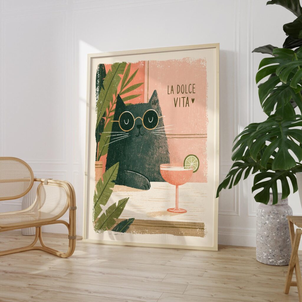 La Dolce Vita Cat Print