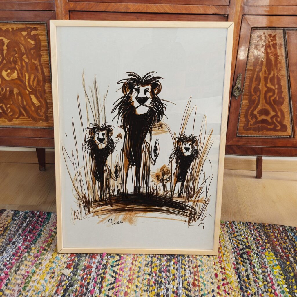 Lion Family Wall Art