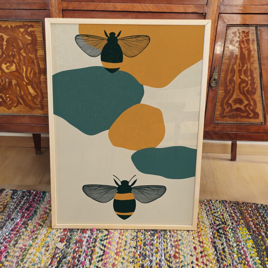 Mid Century Bee Poster