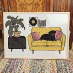 Mid-Century Modern Pug Art Print