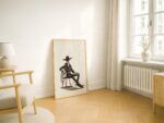 Minimalist Cowboy Sketch Art Print