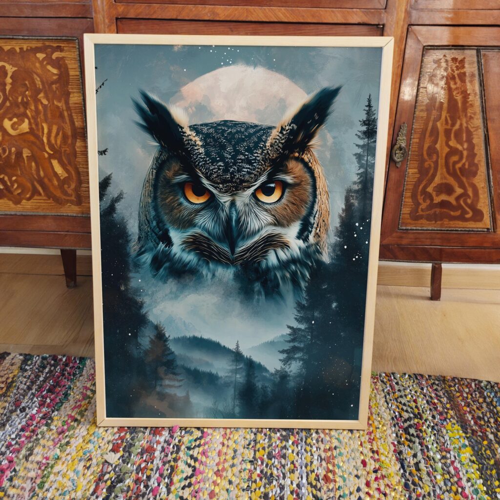 Mystical Owl Moon Print