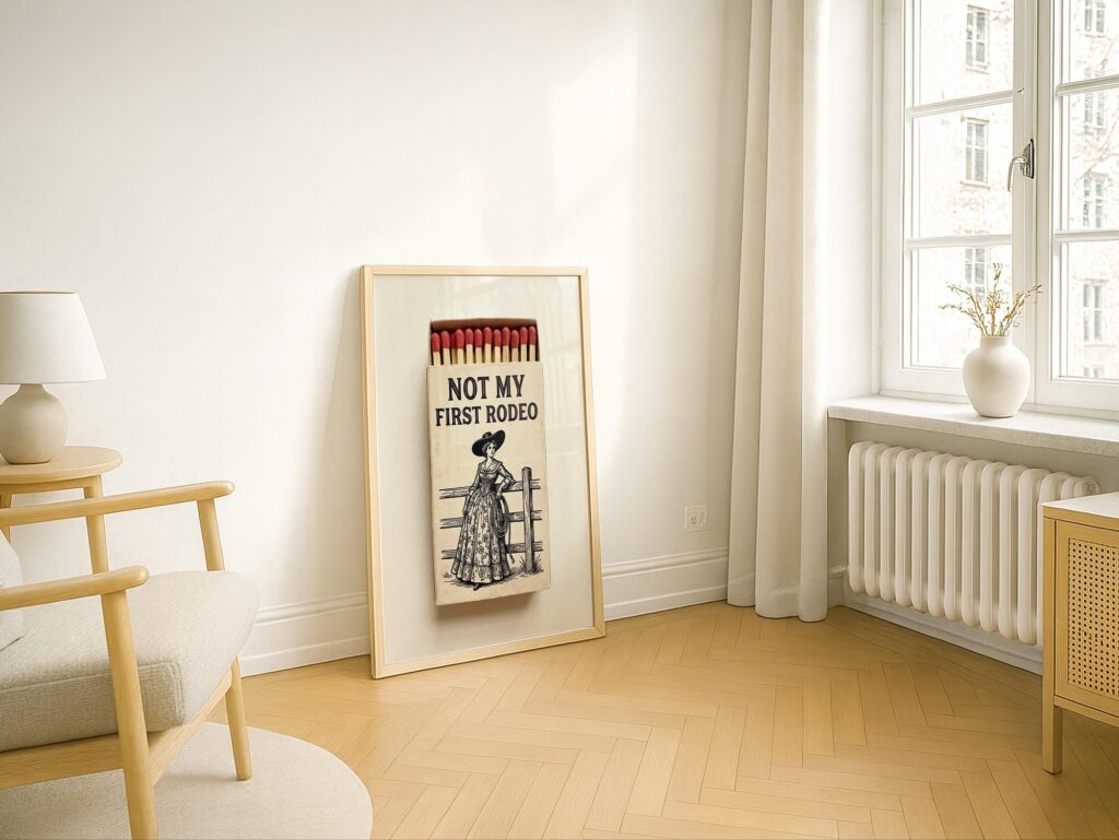 Not My First Rodeo Matchbox Art Print