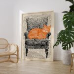 Orange Cat on Chair Print
