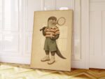 Otter Playing Badminton Print