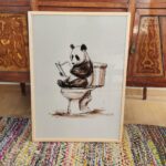Panda Bathroom Art Print