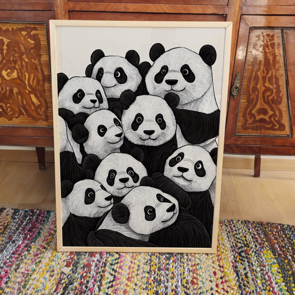 Panda Party Art Print