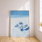 Pastel Blue Oyster Shell Art Print