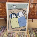 Penguin and Bear Nursery Print