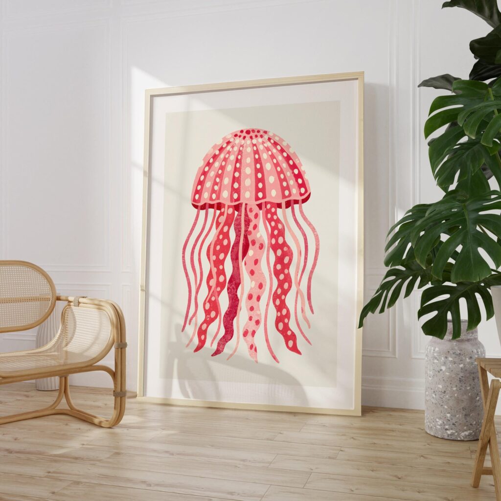 Pink Jellyfish Print