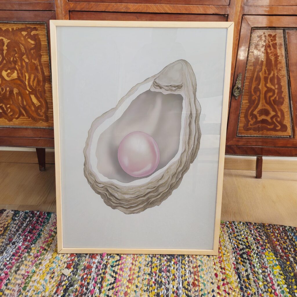 Pink Pearl Oyster Print