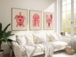 Pink Sea Creatures Print Set