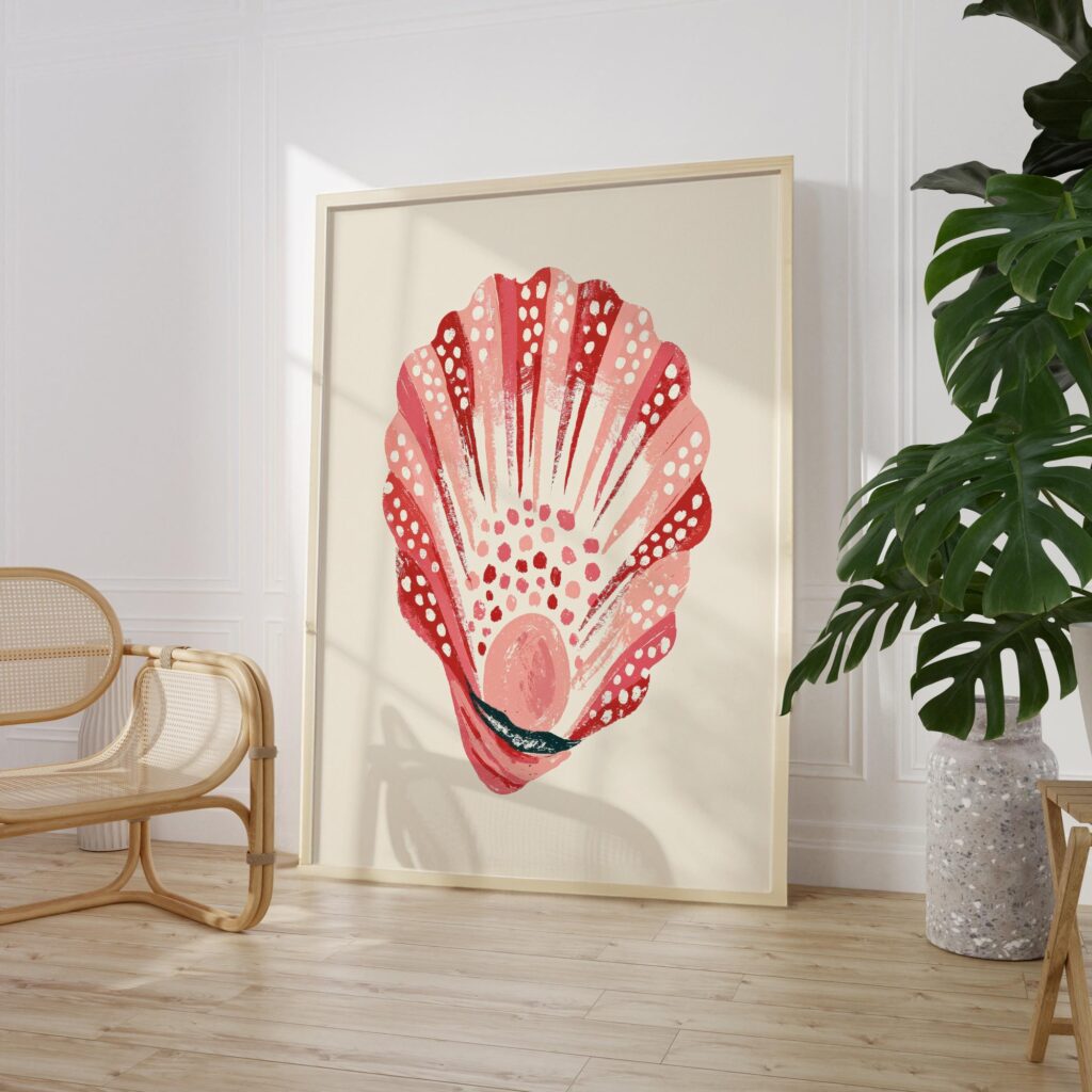 Pink Seashell Print
