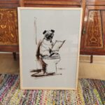 Pug Bathroom Art Print