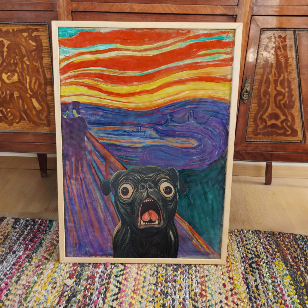 Pug 'The Scream' Poster