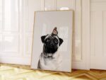 Pug with Monarch Print