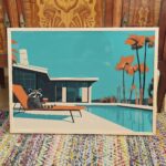 Raccoon Poolside Cocktail Art Print