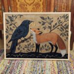 Raven and Fox Whimsical Woodland Print