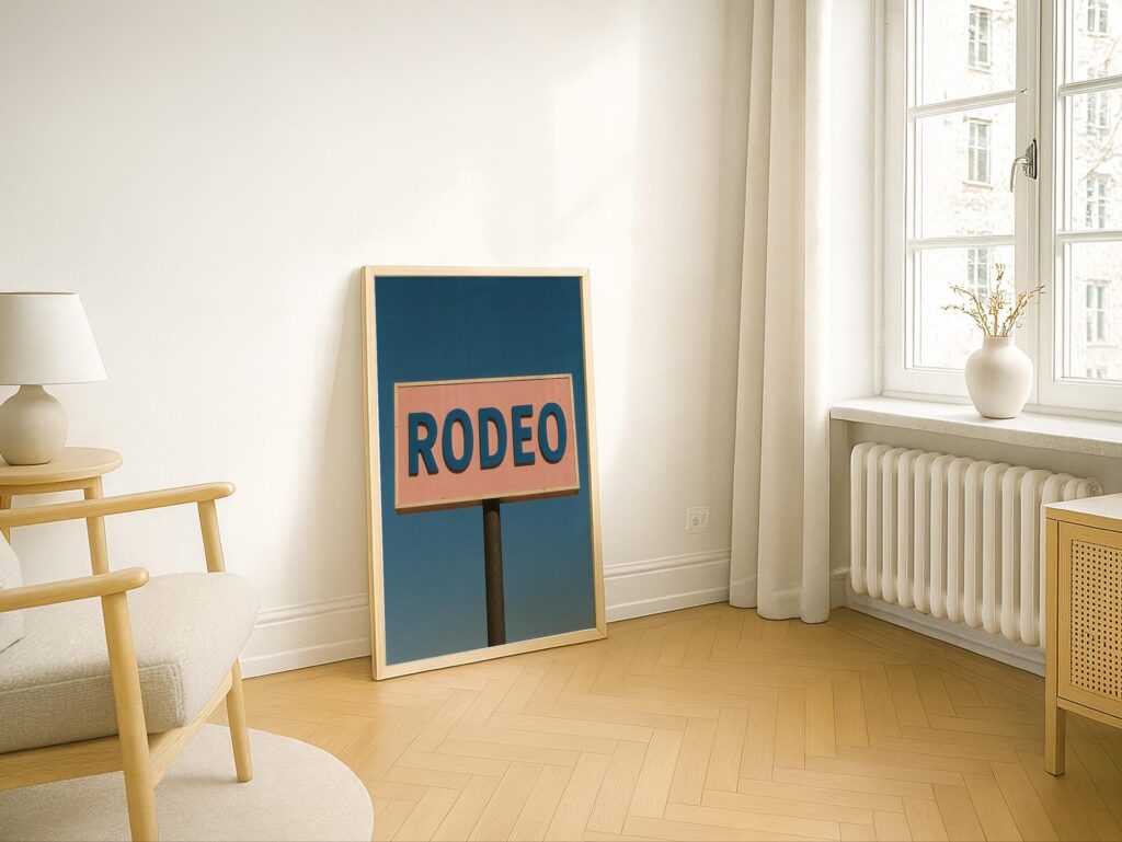Retro Rodeo Sign Poster