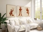 Rust Cowgirl Set of 3 Prints