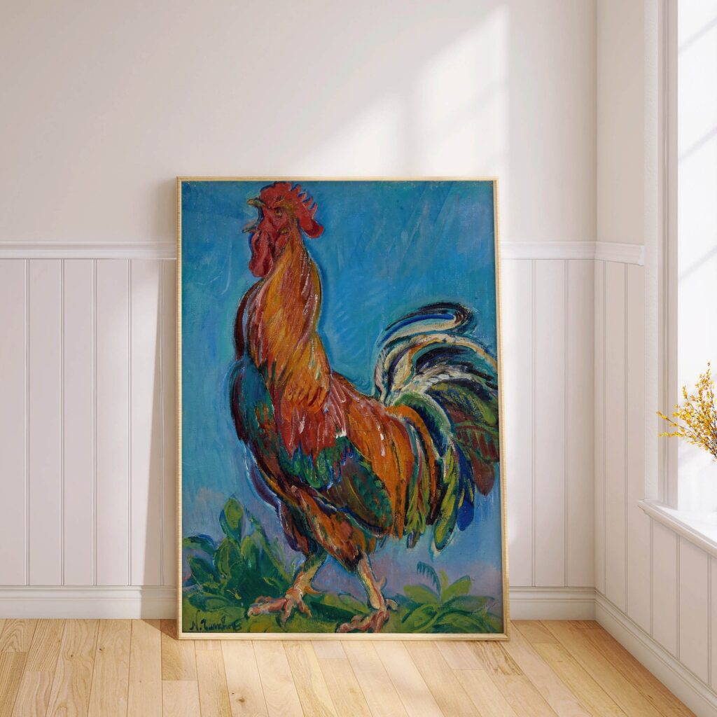 Rustic Rooster Art Print