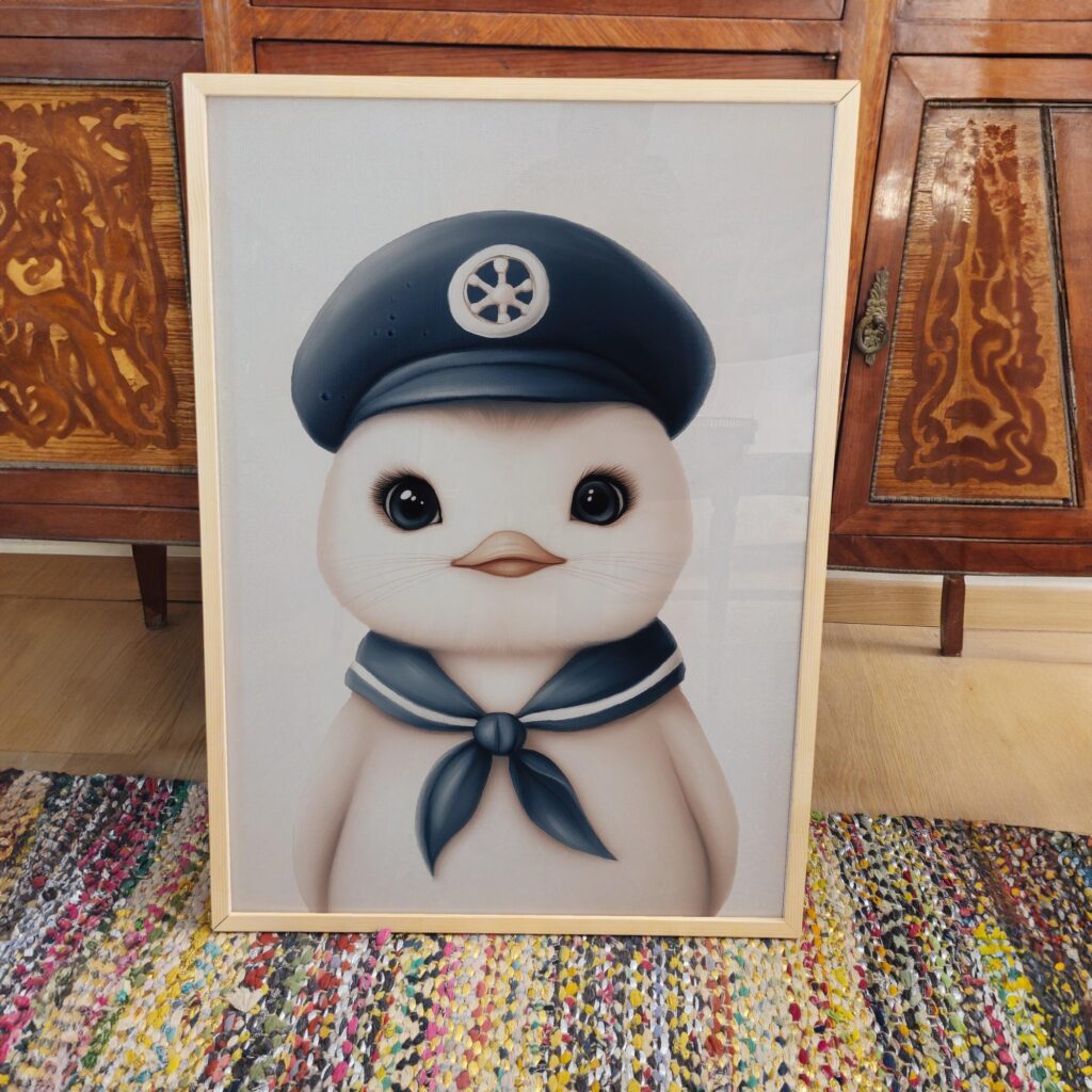 Sailor Penguin Nursery Print