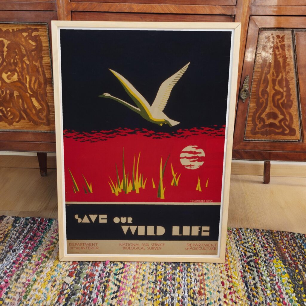 Save Our Wildlife Vintage Wall Art