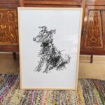 Scribble Dog Minimal Line Print