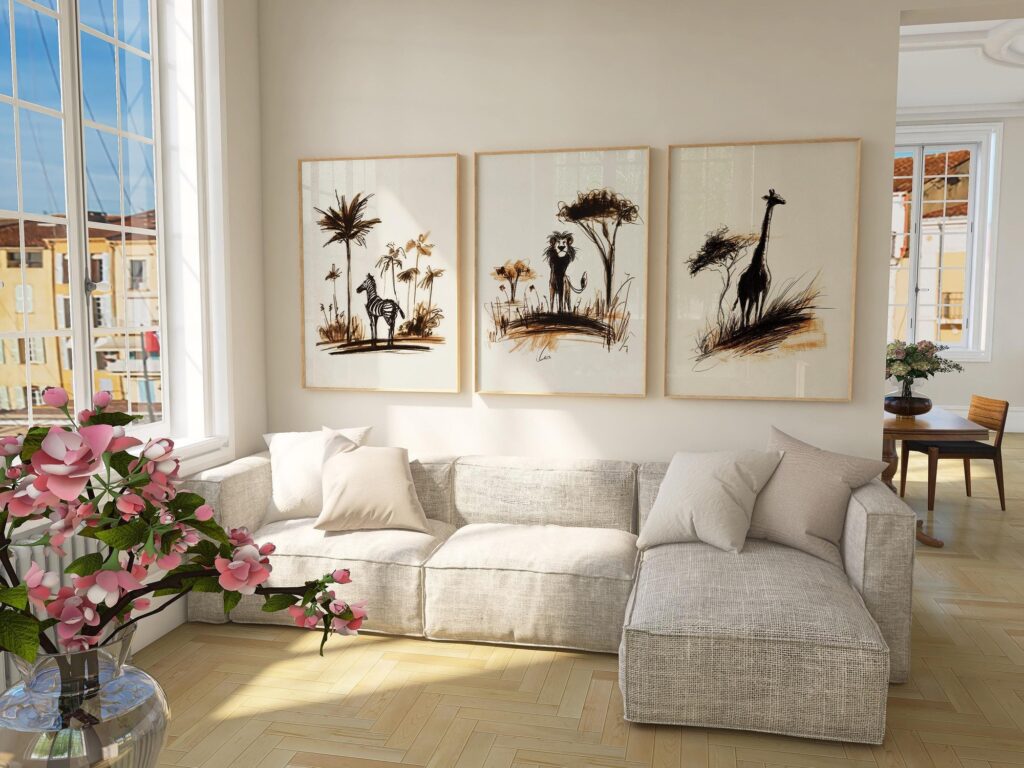 Set Of 3 Safari Art Prints