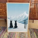 Ski Dogs Winter Art Print